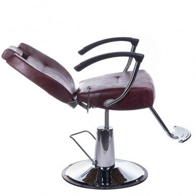 Professional barbers and beauty salons haircut chair HEKTOR BH-3208, dark red color 3