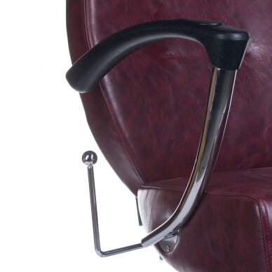 Professional barbers and beauty salons haircut chair HEKTOR BH-3208, dark red color 6