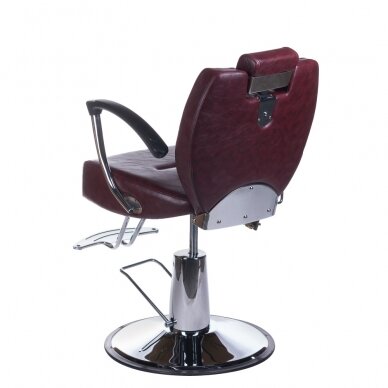 Professional barbers and beauty salons haircut chair HEKTOR BH-3208, dark red color 7