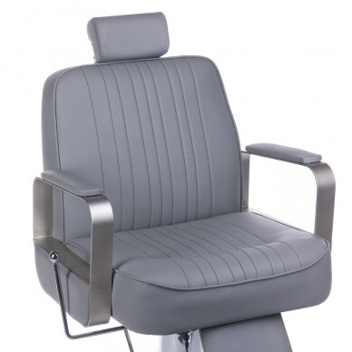 Professional barbers and beauty salons haircut chair HOMER BH-31237, grey color 1