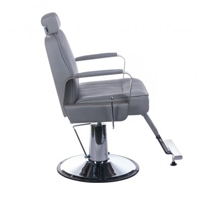Profesionali barberio kėdė kirpykloms ir grožio salonams HOMER BH-31237, šviesiai pilkos spalvos 2