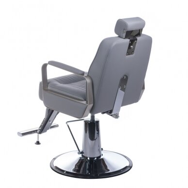 Profesionali barberio kėdė kirpykloms ir grožio salonams HOMER BH-31237, šviesiai pilkos spalvos 7