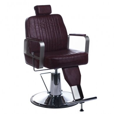 Professional barbers and beauty salons haircut chair HOMER BH-31237, cherry color