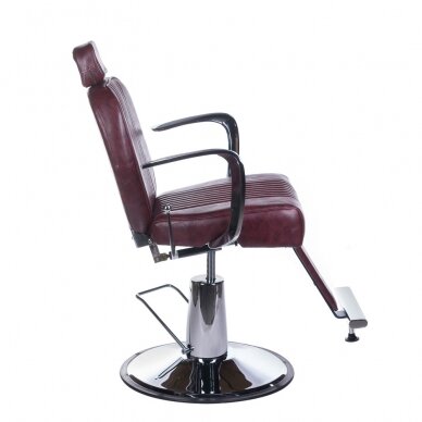 Professional barbers and beauty salons haircut chair OLAF BH-3273, dark red color 1