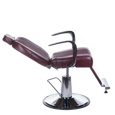 Professional barbers and beauty salons haircut chair OLAF BH-3273, dark red color 2