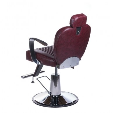 Professional barbers and beauty salons haircut chair OLAF BH-3273, dark red color 5