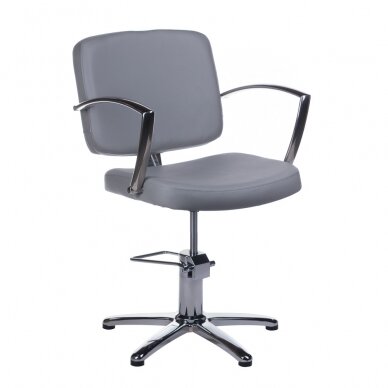 Professional hairdressing chair DARIO BH-8163, light grey color