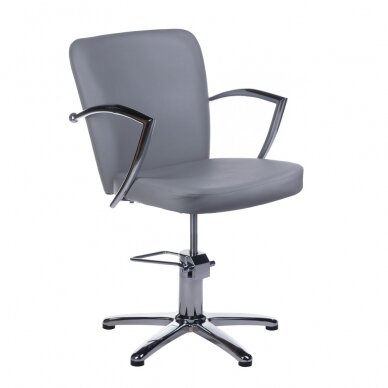 Professional hairdressing chair LIVIO BH-8173, light grey color