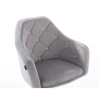 Beauty salons and beauticians stool HR830, gray velour 1