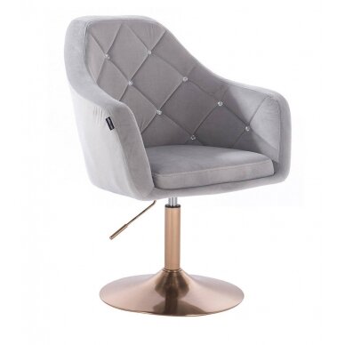 Beauty salons and beauticians stool HR830, gray velour