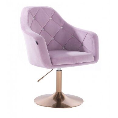 Beauty salons and beauticians stool HR830, lilac velour