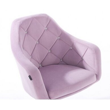 Beauty salons and beauticians stool HR830K, lilac velour 2