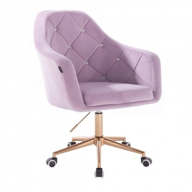 Beauty salons and beauticians stool HR830K, lilac velour