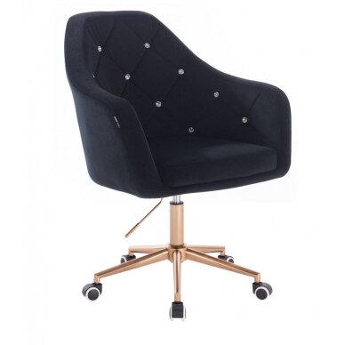 Beauty salons and beauticians stool HR830K, black velour