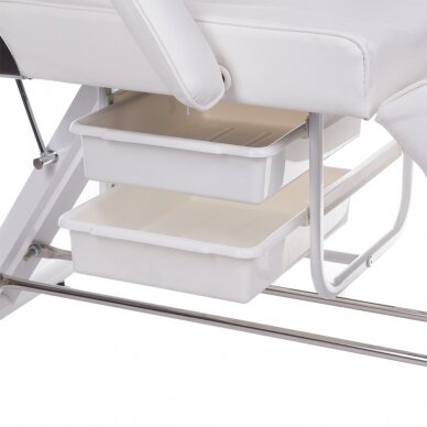 Professional cosmetology chair-bed 262A, white color 4