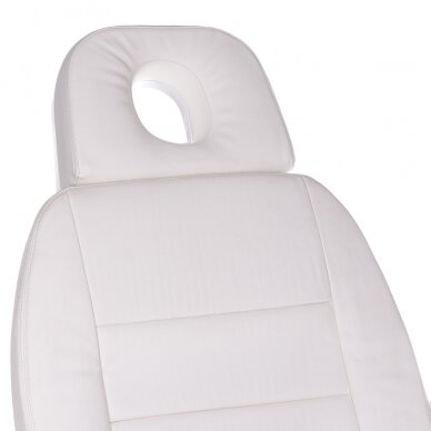 Professional electric recliner-bed for beauticians Bologna BG-228, 3 motors, white color 2