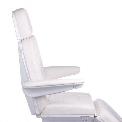 Professional electric recliner-bed for beauticians Bologna BG-228, 3 motors, white color 4