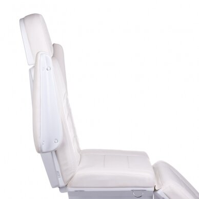 Professional electric recliner-bed for beauticians Bologna BG-228, 3 motors, white color 5