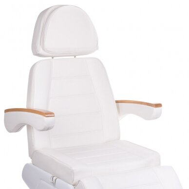 Professional electric recliner-bed for beauticians LUX BW-273B-4 (4 motors), white color 1