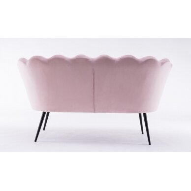 Beauty salon waiting sofa REY, pink velor 9