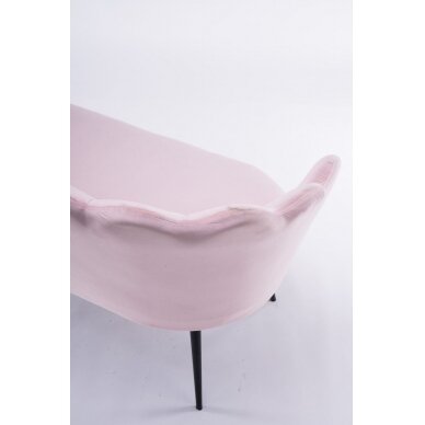 Beauty salon waiting sofa REY, pink velor 11