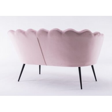 Beauty salon waiting sofa REY, pink velor 8