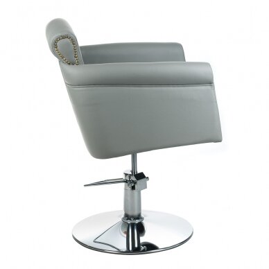 Professional hairdressing chair ALBERTO BH-8038, light grey color 2