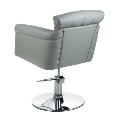 Professional hairdressing chair ALBERTO BH-8038, light grey color 3