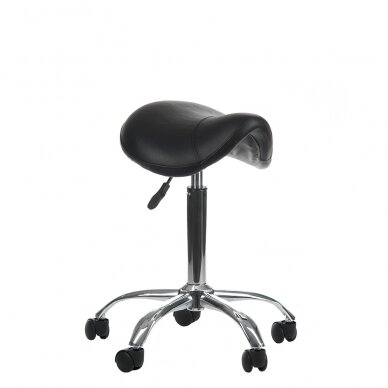 Professional master chair-saddle for beauticians BD-9909, black color