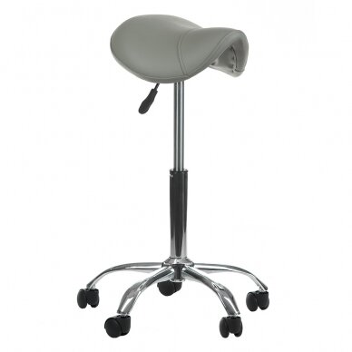 Professional master chair-saddle for beauticians BD-9909, grey color 1