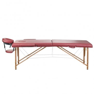 Professional folding massage table BS-523, burgundy color 1