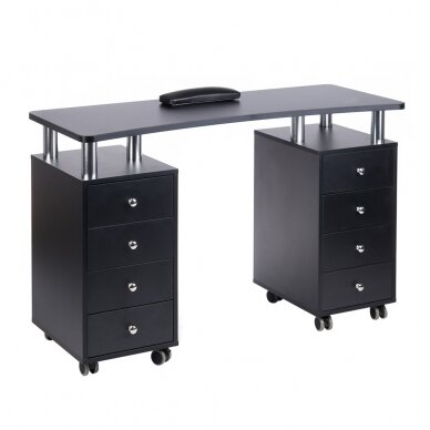 Professional manicure table BD-3425, black color