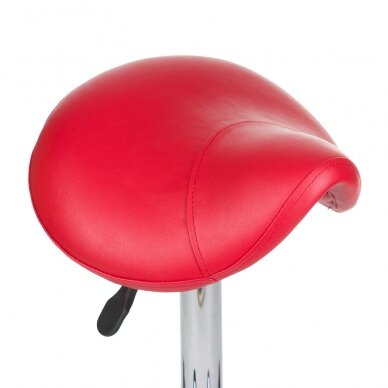 Professional master chair-saddle for beauticians BD-9909, red color 1