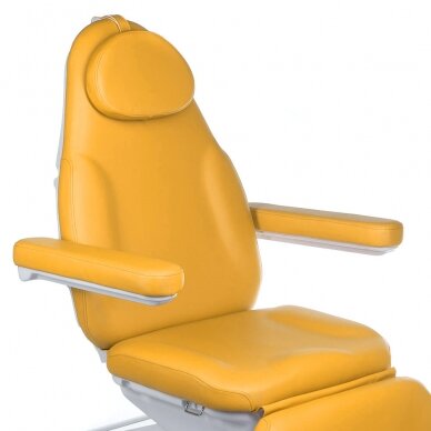 Professional electric recliner-bed for beauticians MODENA BD-8194, 3 motors, yellow color 1