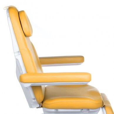 Professional electric recliner-bed for beauticians MODENA BD-8194, 3 motors, yellow color 5