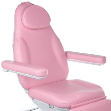 Professional electric recliner-bed for beauticians MODENA BD-8194, 3 motors, pink color 1