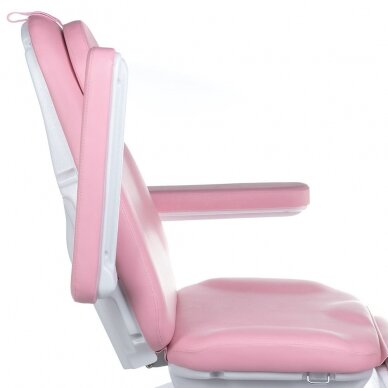 Professional electric recliner-bed for beauticians MODENA BD-8194, 3 motors, pink color 6