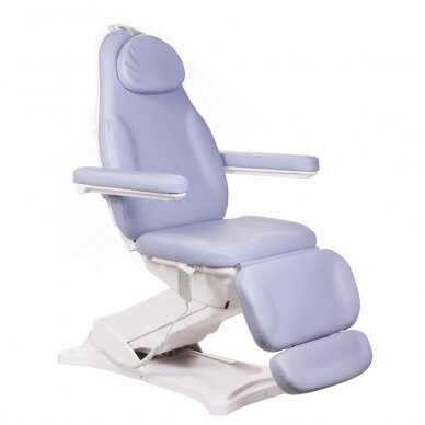 Professional electric recliner-bed for beauticians MODENA BD-8194, 3 motors, purple color