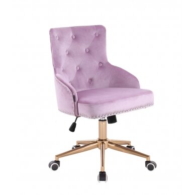 Beauty salons and beauticians stool HR654K, lilac velour