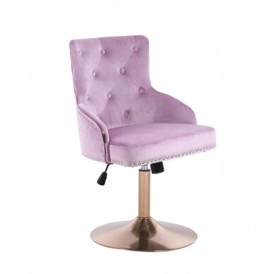 Beauty salons and beauticians stool HR654N, lilac velour