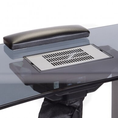 Professional manicure table with with dust extractor BD-3425-1+P, black color 1