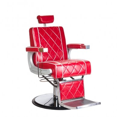 Professional barbers and beauty salons haircut chair ODYS BH-31825M, red color