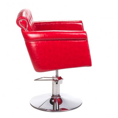 Professional hairdressing chair ALBERTO BH-8038, red color 2