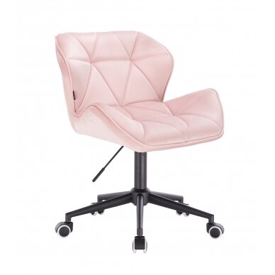 Masters chair with wheels HR111K, soft pink velor