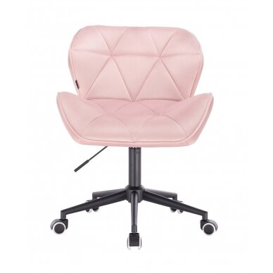 Masters chair with wheels HR111K, soft pink velor 1