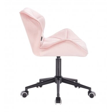 Masters chair with wheels HR111K, soft pink velor 2