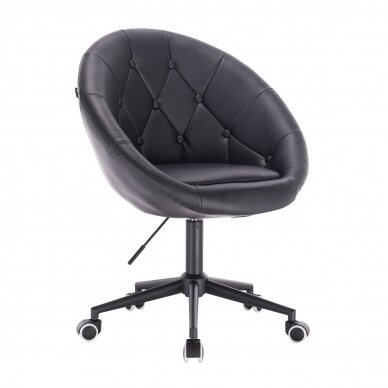 Beauty salons and beauticians stool HC8516K black eco-leather