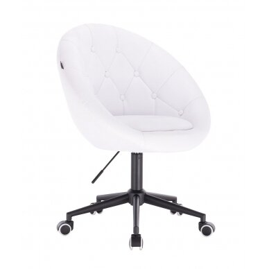 Beauty salons and beauticians stool HC8516K, white eco-leather