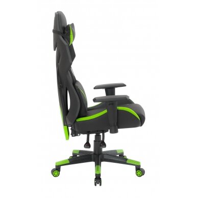 Biuro ir kompiuterinių žaidimų kėdė RACER CorpoComfort BX-5124, juodai - žalios spalvos 3