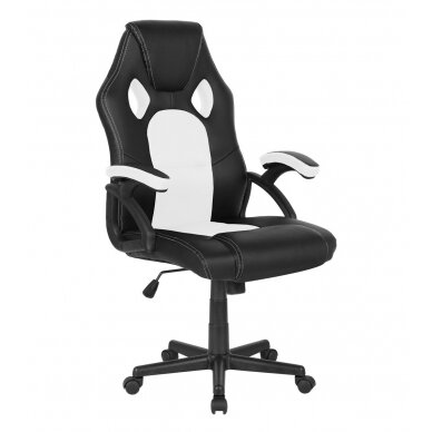 Biuro ir kompiuterinių žaidimų kėdė Racer CorpoComfort BX-2052, juodai - baltos spalvos